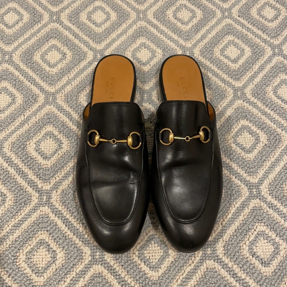 Gucci Princetown Leather Mules
